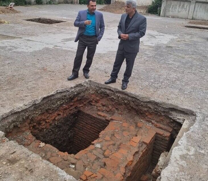 Ruins of brick houses, estimated to date from Safavid era, unearthed in northern Iran