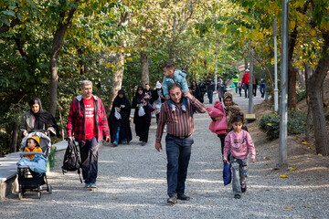 Public walking in northern Tehran  