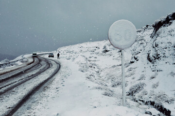 First autumn snow blankets Hamedan