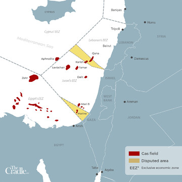Map of Gaza's gas riches