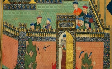 Scene from the Baysunghur Shahnameh, a Shahnameh commissioned by Baysunghur, 1430