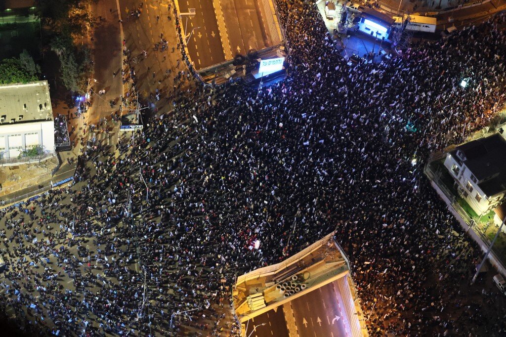 Anti-government protests in Tel Aviv