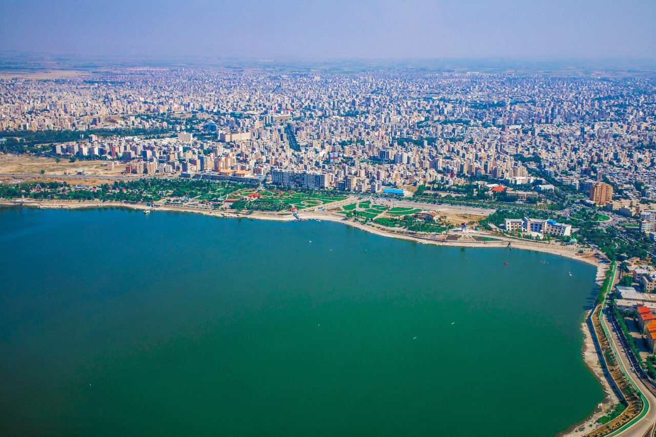 An aerial view of Ardabil, which currently serves as the 2023 ECO Tourism Capital by the Economic Cooperation Organization.