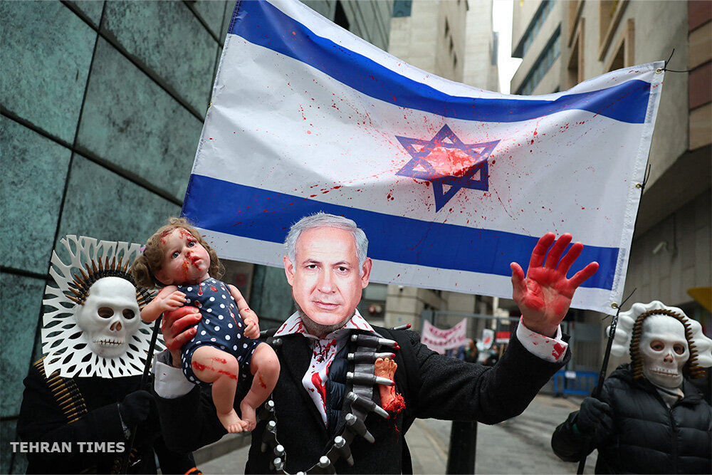 Peace activists protest against the war on Gaza
