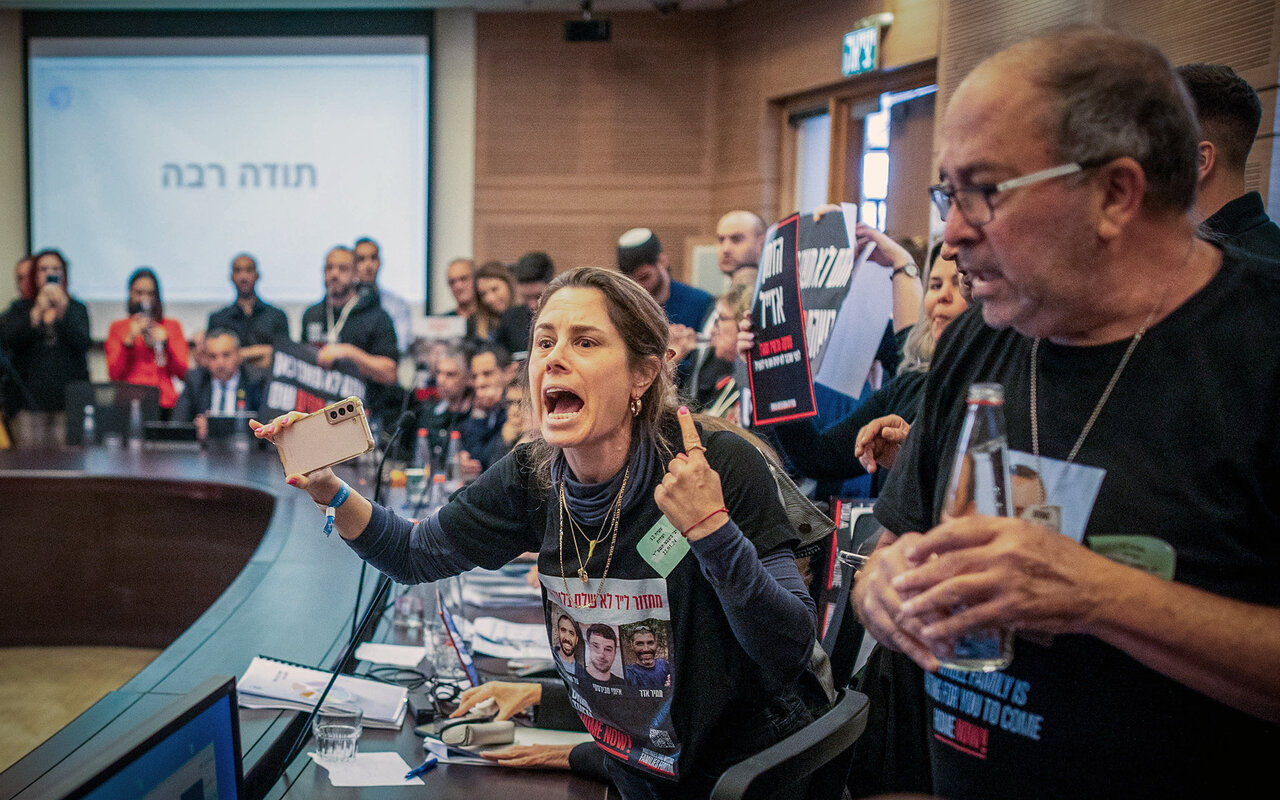 Relatives of people held captive by Hamas storm Knesset