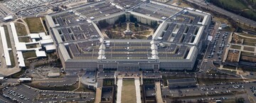 The Pentagon is seen from the air in March 2022