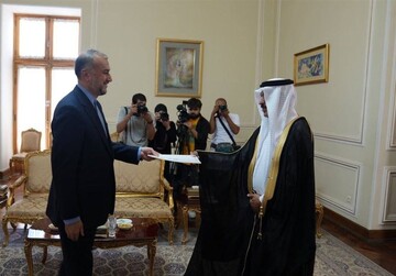 The Saudi ambassador submits message to FM Amir Abdollahian 
