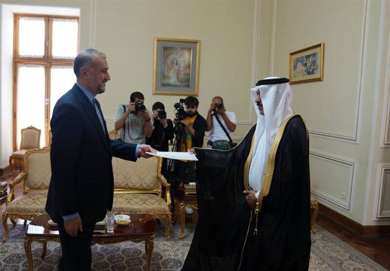The Saudi ambassador submits message to FM Amir Abdollahian