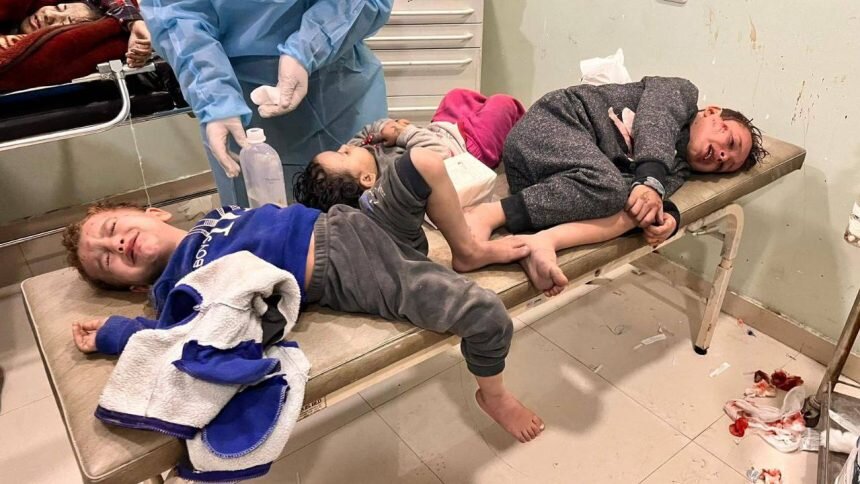 A scene of Israeli war crimes in Gaza