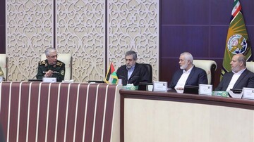 Iran's military chief holding talks with Hamas chief Haniyeh