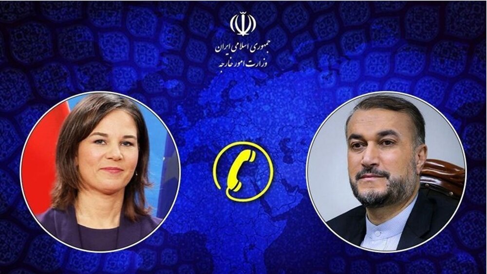 The German and Iranian chief diploamts talk on phone