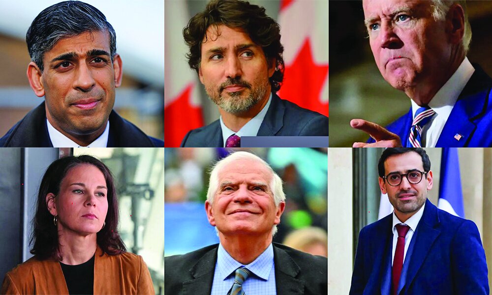 Western officials who make harsh words against Iran for legitimate defense