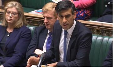 PM Sunak addresses the House of Commons