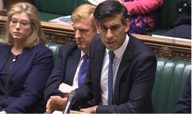PM Sunak addresses the House of Commons