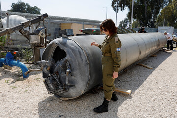 A photo of Iranian missile landed in Israel