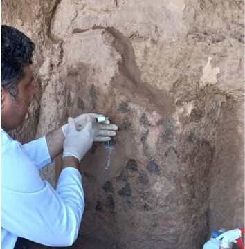 Clay sculpture in Bronze-Age site restored