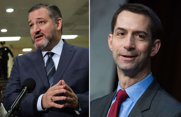 Ted Cruz and Tom Cotton, two hawkish pro-Zionist senators