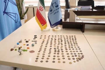 Collection of ancient coins recovered in West Azarbaijan