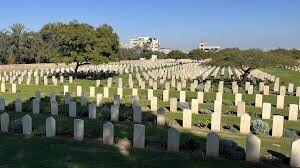A scene of the cemetry of British soldiers killed in fight against Ottoman empire during World War One