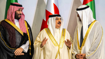 The Saudi, Bahraini and UAE rulers (from L to R)