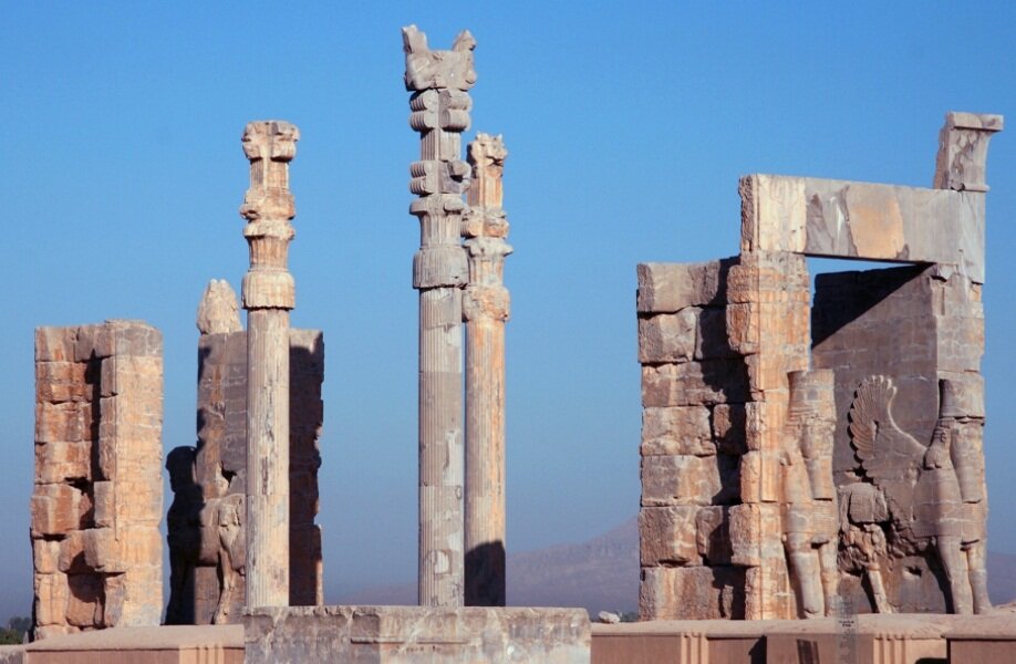The Gate of All Nations in the UNESCO-designated Persepolis, Marvdasht plain, southern Iran.