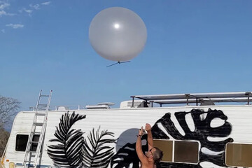 A solar geoengineering experiment in Baja California, Mexico, April 2022