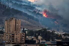 Fires set off by Hezbollah rockets spread through northern Israel (Reuters photo)