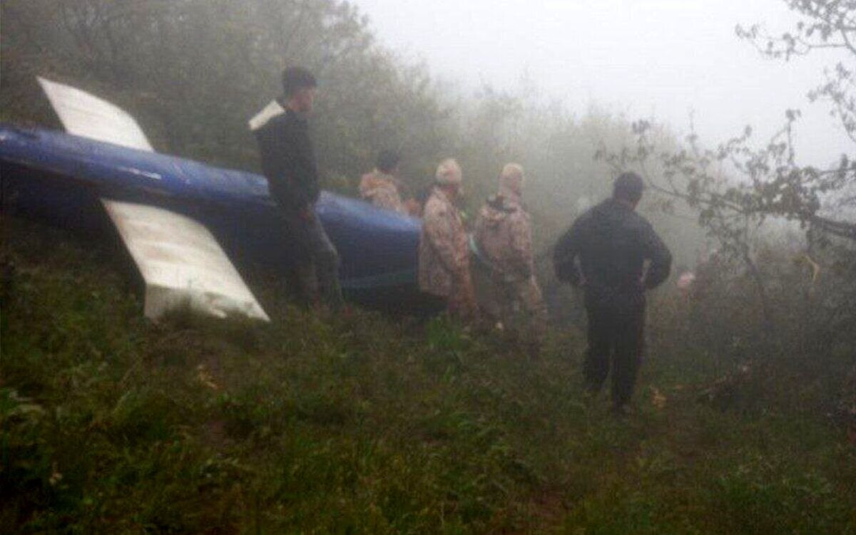 Scene of the crash of the helicopter that was carrying President RaisiRaisi