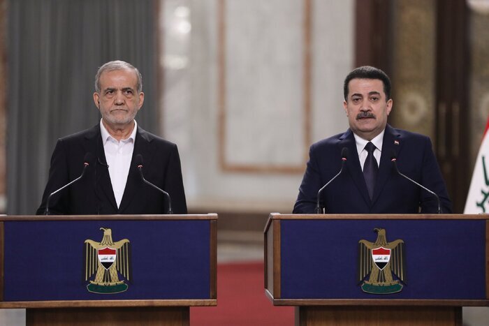 The Iranian president and Iraqi PM hold joint press conference