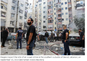 14 killed, 66 wounded in Israeli airstrike on Beirut