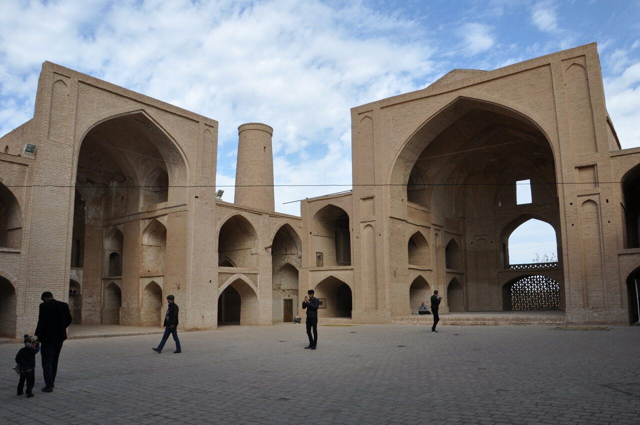 Iwans at the Jameh Mosque of Ardestan (c. 1158–1160), central Iran.