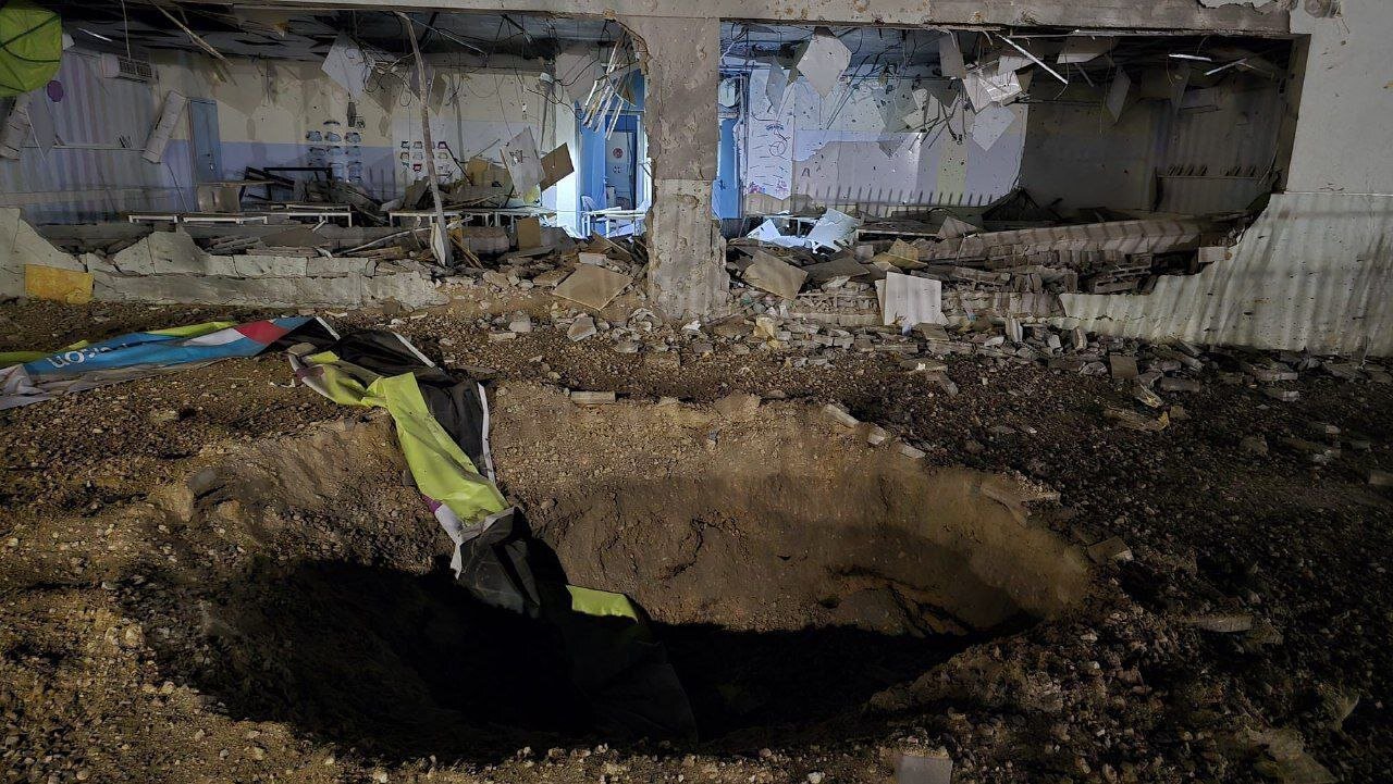 Iranian missile landing at Israel's Nevatim air base has caused a deep crater