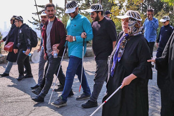 The visually-impaired go hiking to mark physical education week