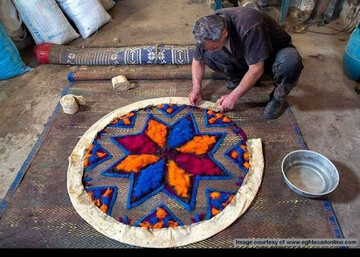 Traditional felt-making in Semnan province 