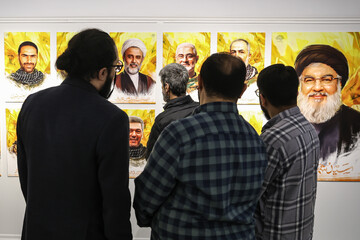 “Phoenix of Quds” art exhibition honors martyrdom of Hassan Nasrallah, resistance fighters