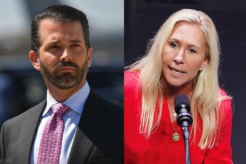 Marjorie Taylor Greene and Donald Trump Jr