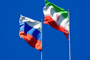 Iranian and Russian Flags