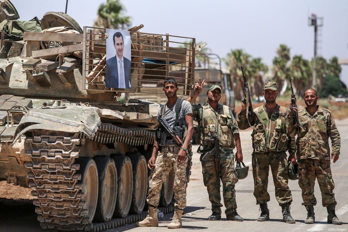 Syrian soldiers fighting terrorists