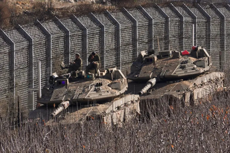 Israeli forces grab the buffer zone established in a 1974 ceasefire with Syria
