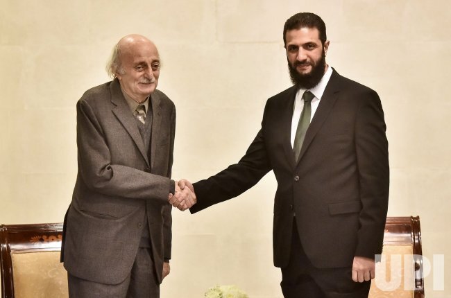 Druze leader Walid Jumblatt meets the new Syrian leader