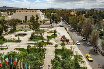 The Great Museum of Zahedan is seen in the foreground 