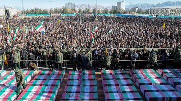 A scene of the victims of terror in Kerman