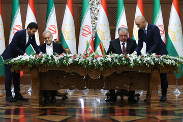 Iran, Tajikistan sign 23 cooperation agreements during president Pezeshkian’s visit