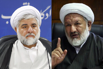 Martyred Supreme Court judges Ali Razini (R) and Mohammad Moqiseh