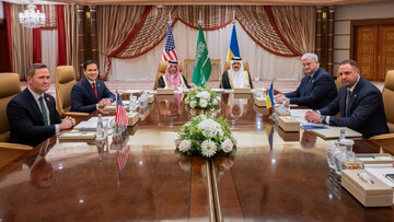 US, Ukrainian and Saudi officials hold a meeting in Jeddah on Tuesday. Saul Loeb/AFP/Getty Images