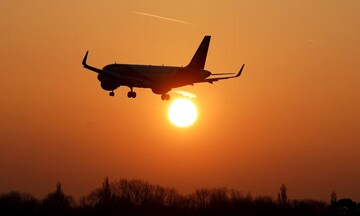 an airplane in the sky