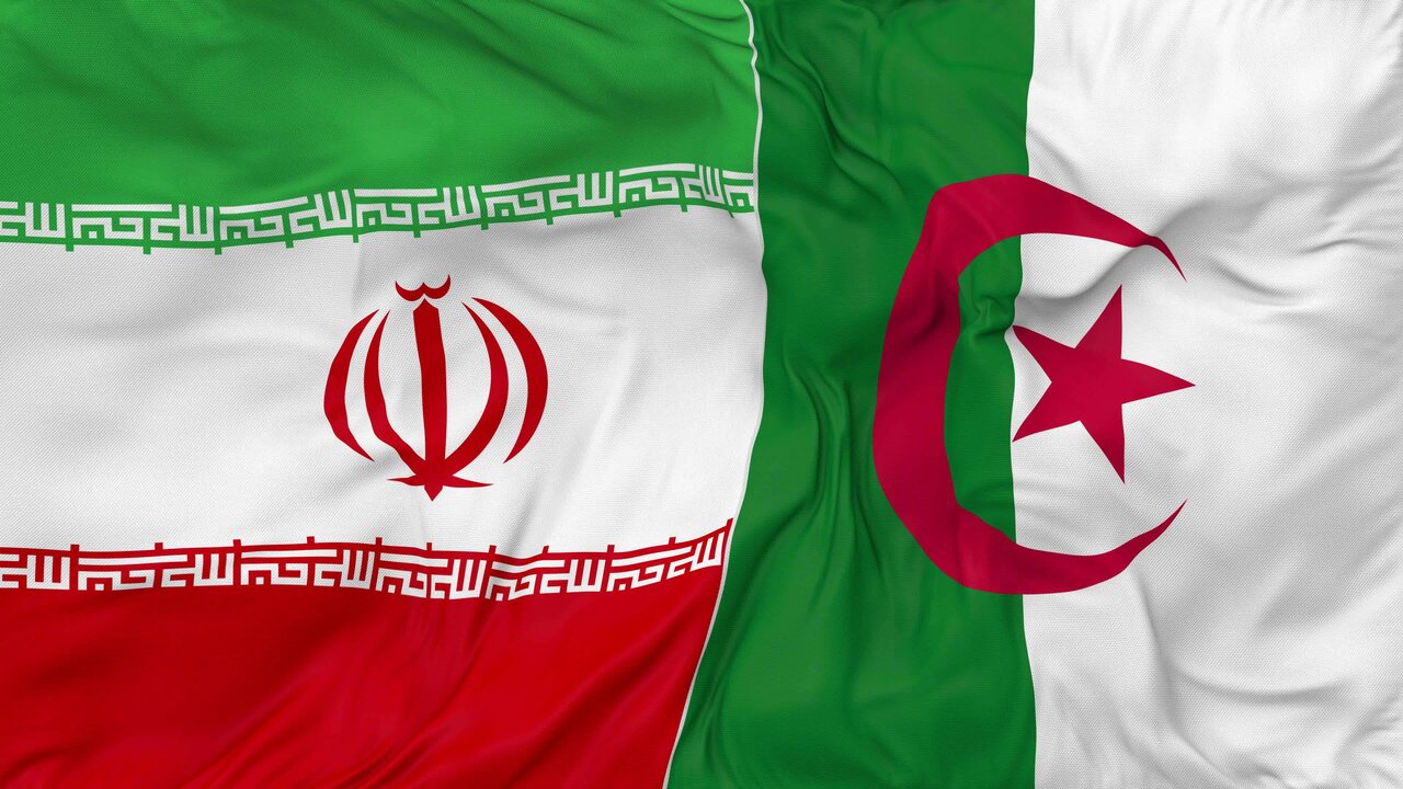 Iran and Algeria flags