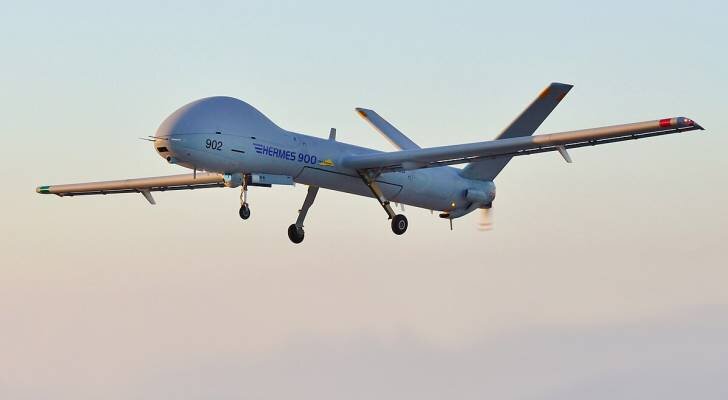 "Israeli" Elbit Hermes 900 drone. (Illustrative)