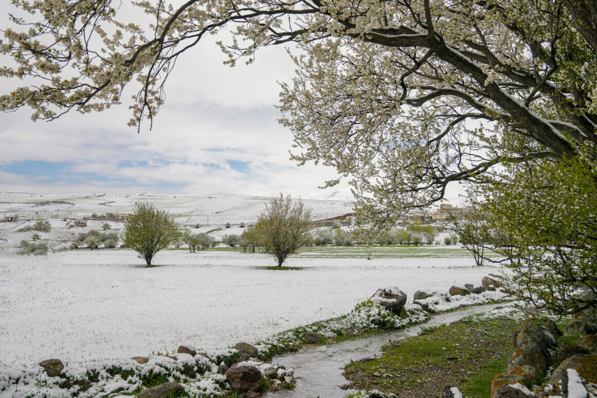 Winter returns to Ardabil in April