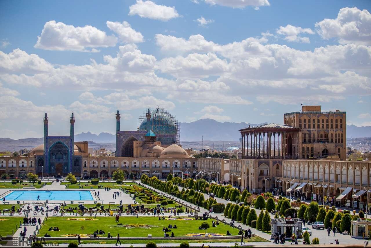 A view of the UNESCO-registered Naqsh-e Jahan Square in Isfahan, central Iran.